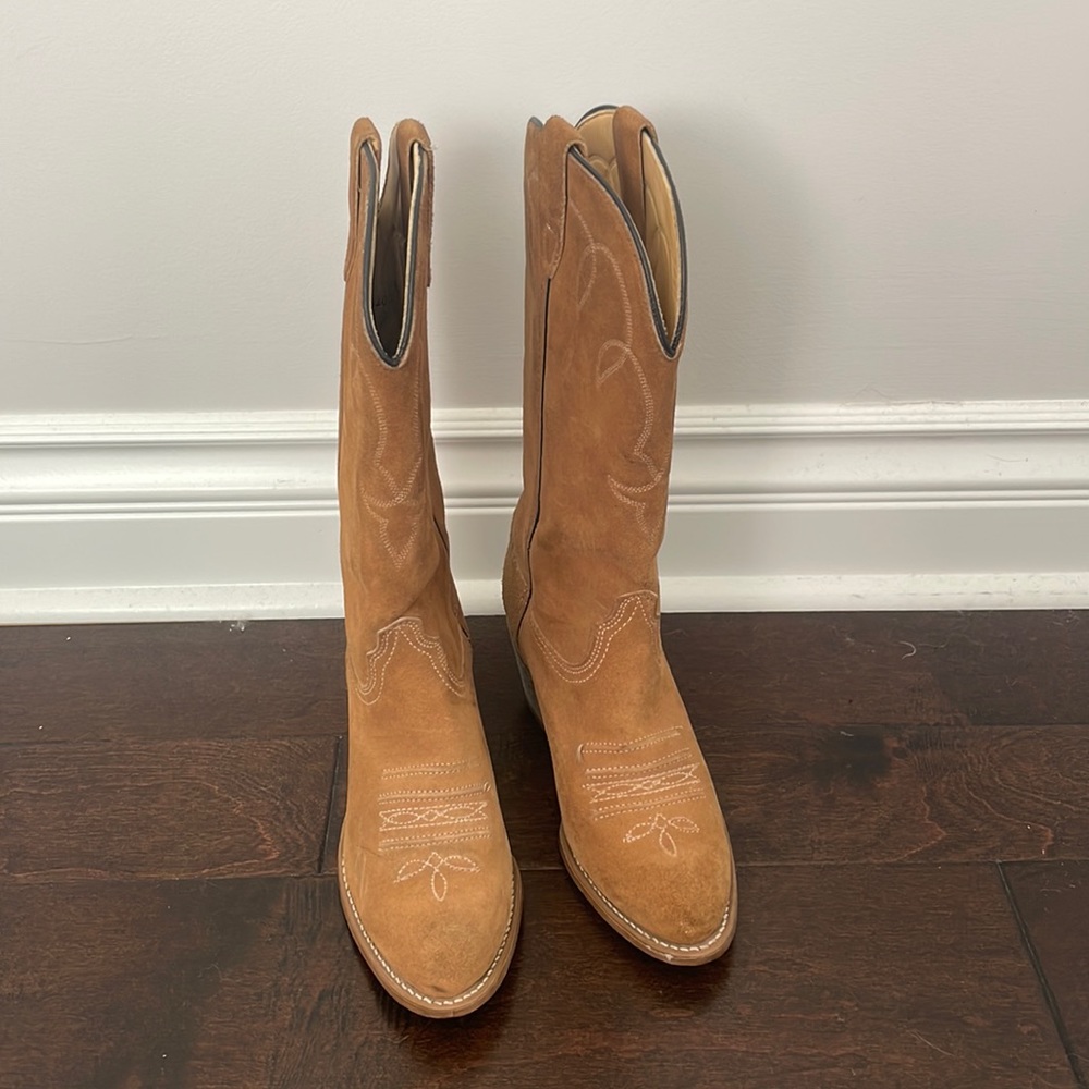 Suede Cowboy Boots